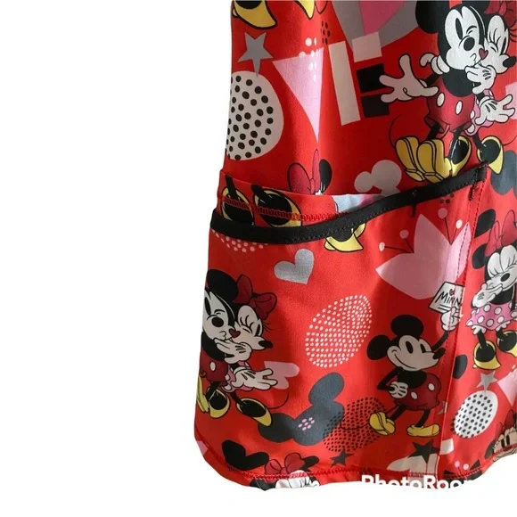 Valentine's Scrub V Neck Disney Top - Size Small Nurse Medical Dental Veterinary - Picture 6 of 9